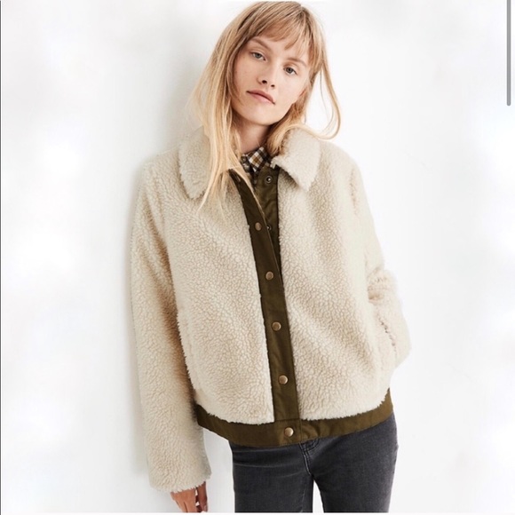 Madewell Jackets & Blazers - NWT MADEWELL Portland Sherpa Teddy Jacket